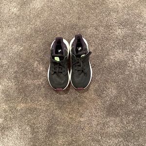 Adidas neon shoes, size 3, color black.